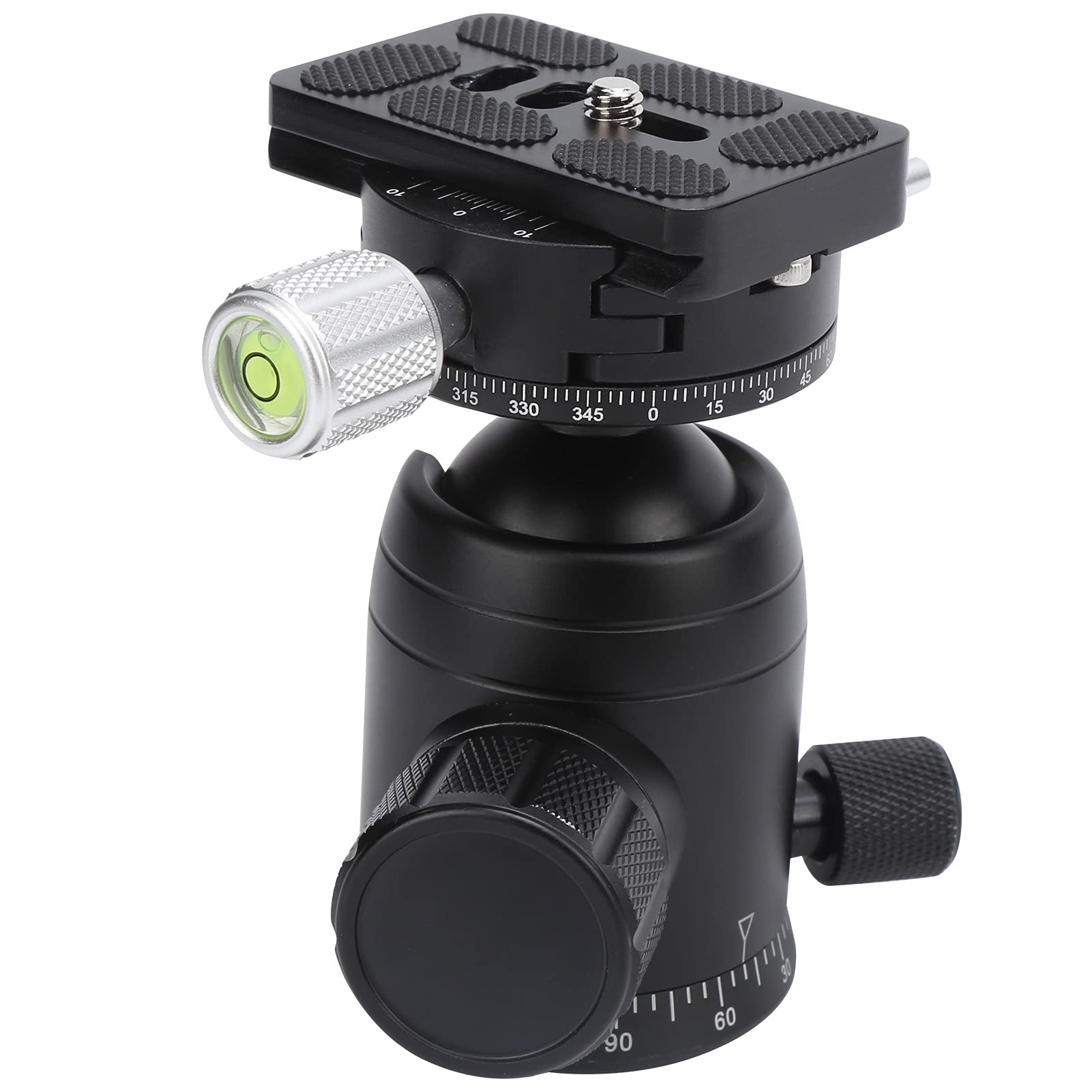 Testa a sfera per treppiede per fotocamera reflex panoramica a 720°, testa a sfera professionale in lega di alluminio con piastra a sgancio rapido, testa a sfera video girevole a