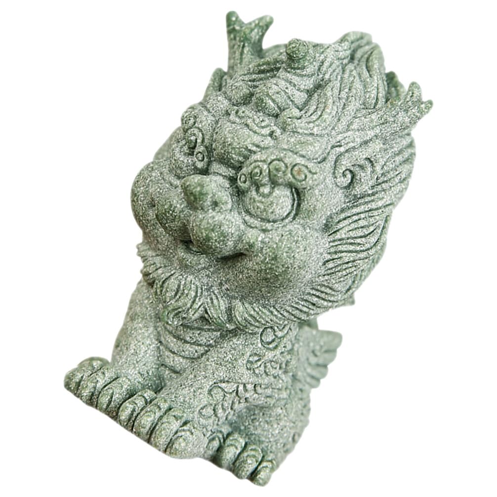 Yardwe Fengshui Figurine Kylin Ornament Good Luck Statue Micro Landscape Decoration for Zen Garden Fish Tank Potted Bonsai Tea Pet Flowerpot