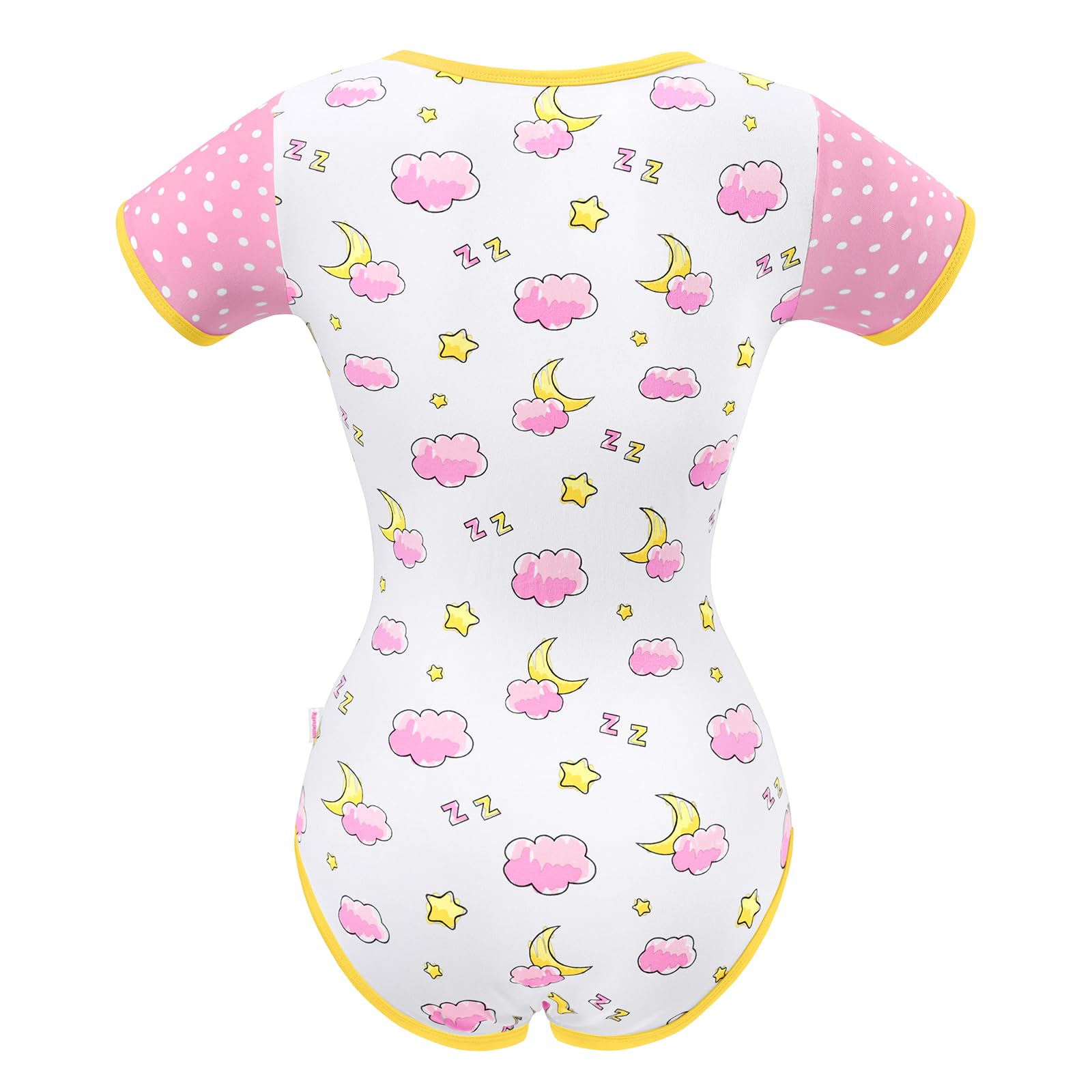 LittleForBig Dorośli Baby miłośnik pieluszek ABDL jednoczęściowy śpioszki Wzór Czas snu
