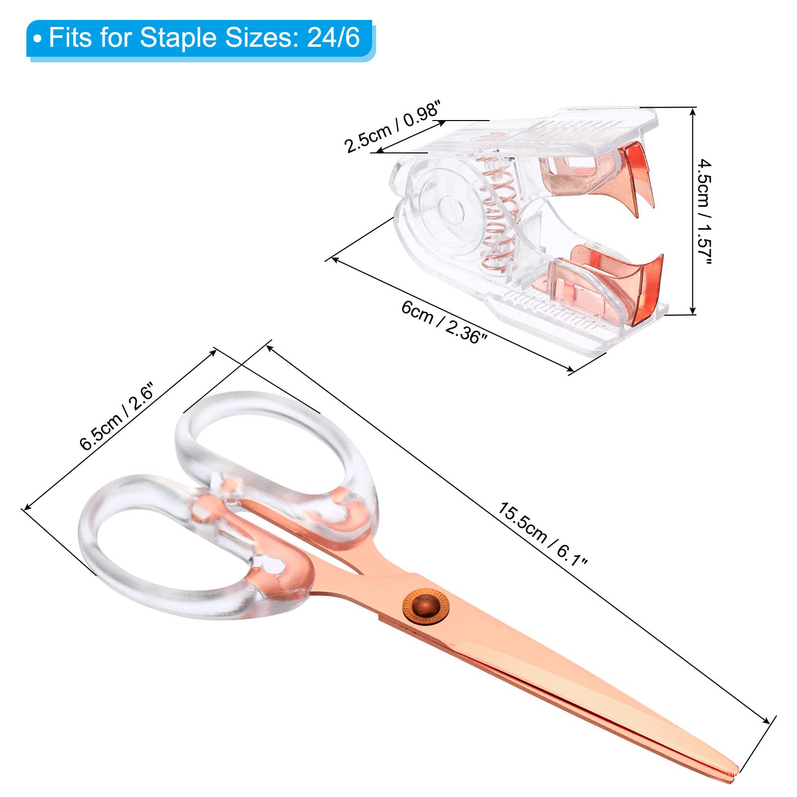 PATIKIL Extracteur Agrafes Acrylique Doré - Outil Portable Verrouillable Pour Maison Et Bureau