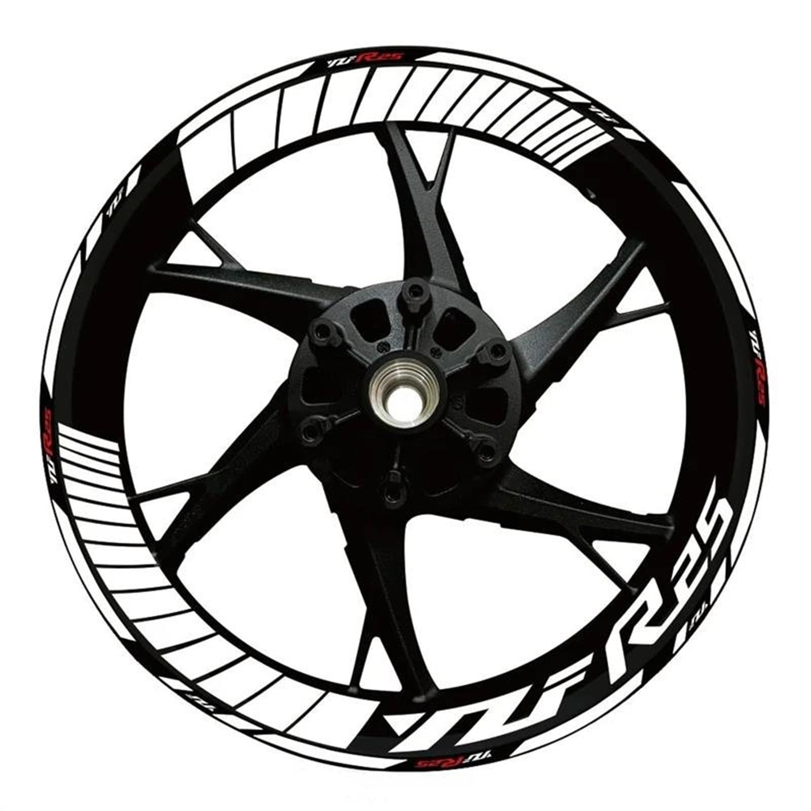 Motorrad-Radnabenaufkleber Reflektierende Motorradfelgenaufkleber Für Yamaha YZF R25 YZFR25 YZF-R25 Radnabenaufkleber Radaufkleber Felgenrandaufkleber(Farbe 11)