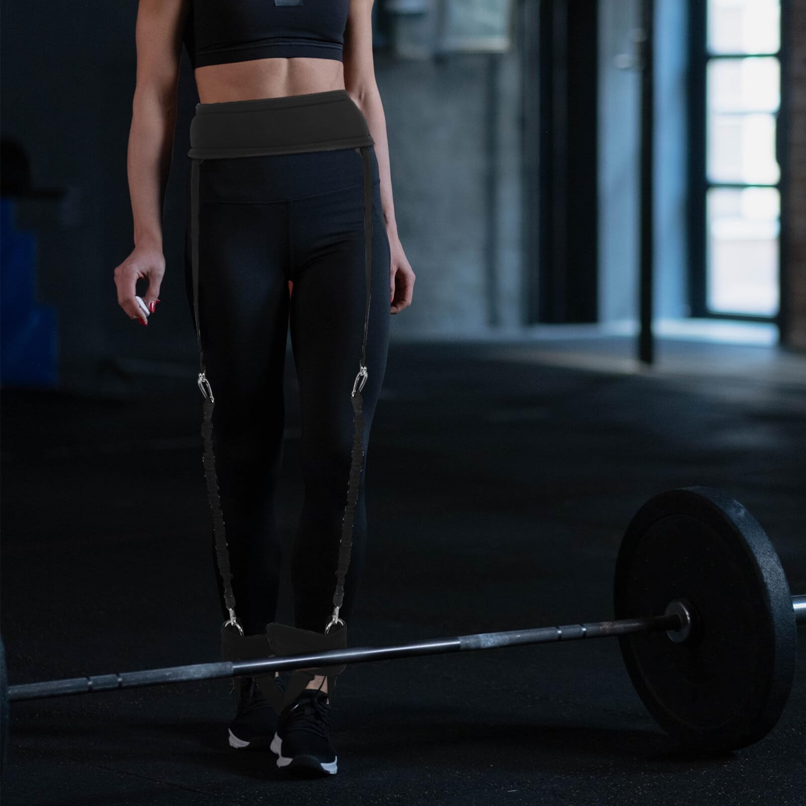 Sosoport 1set Fascia Resistente Per Caviglie Completo Con Fascia Vita e Cavi Per Allenamento Della Delle Gambe Adatta Per Uomini e Donne Per Yoga e Palestra