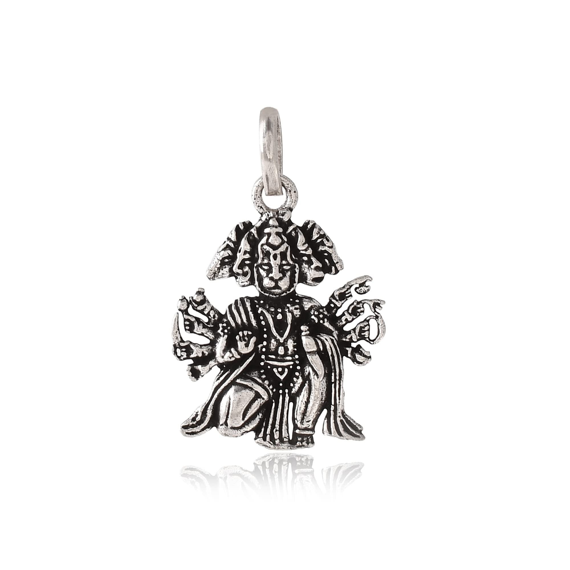 Buy NEMICHAND JEWELSSilver 925 Panchmukhi Hanuman Ji Pendant Locket For
