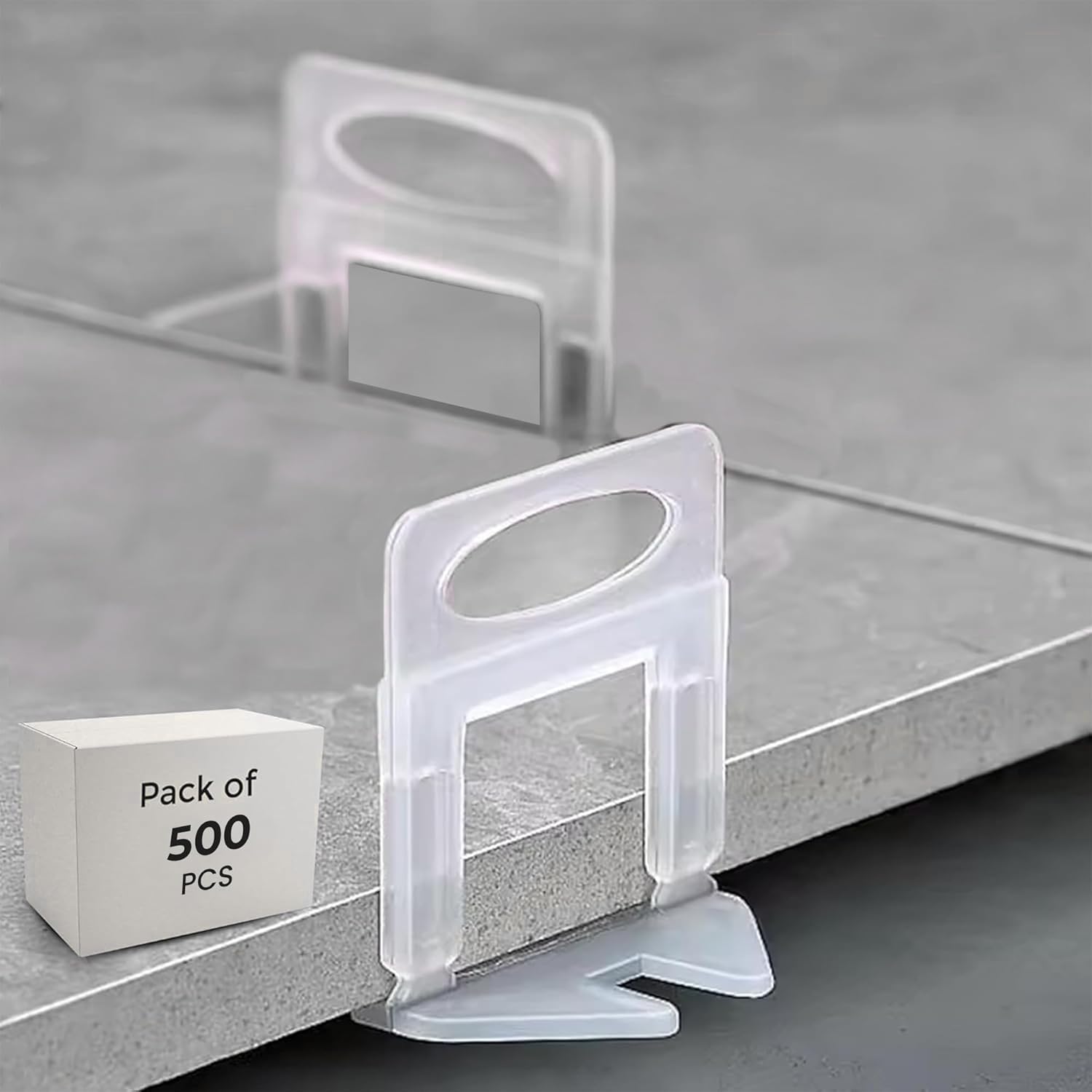 Tiles Leveling Clip - Pack of 500 Pcs | 3mm Tile Spacer For Removing Lippage (Wedges Not Included) | Tile Leveler | Durable |Reusable Tile Tools (200)-image-31