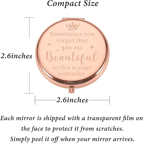 Miniatura 2 de Regalos para el día de San Valentín para mujer maquillaje compacto espejo regalos para mujeres niñas hermanas hija mamá amigas esposa ella