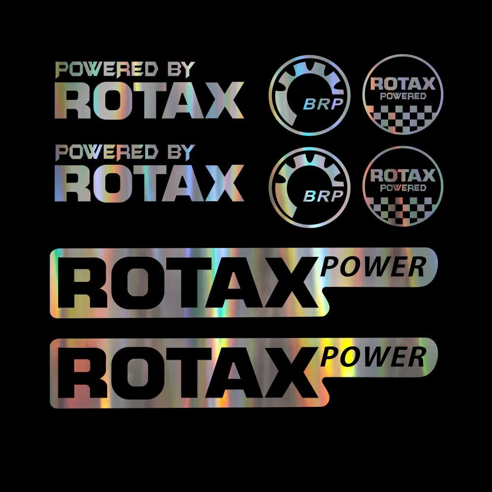 for ROTAX POWERED BOMBARDIER seadoo jetski quad kart stickers decals (Silver)