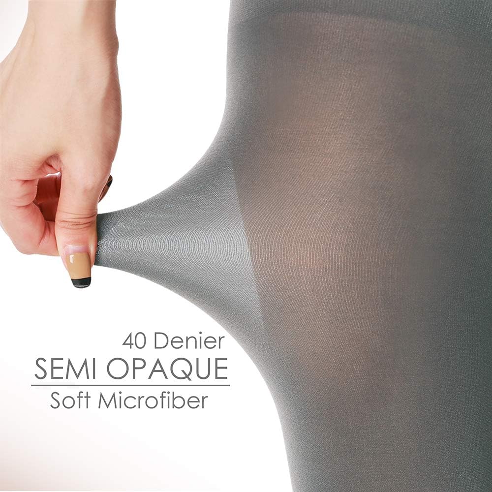 G&Y 2 Pairs Semi Opaque Tights for Women - 70D Microfiber Control Top Pantyhose - Image 3