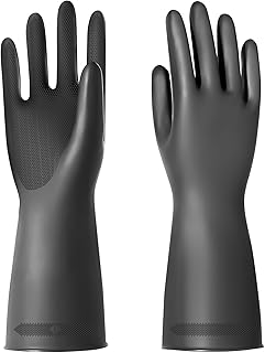 ZLLkeji Gants de Nettoyage Imperméables et Réutilisables Gants de Protection en Latex pour la Peinture, le Jardinage, Les Soins Aux Animaux de Compagnie (L)