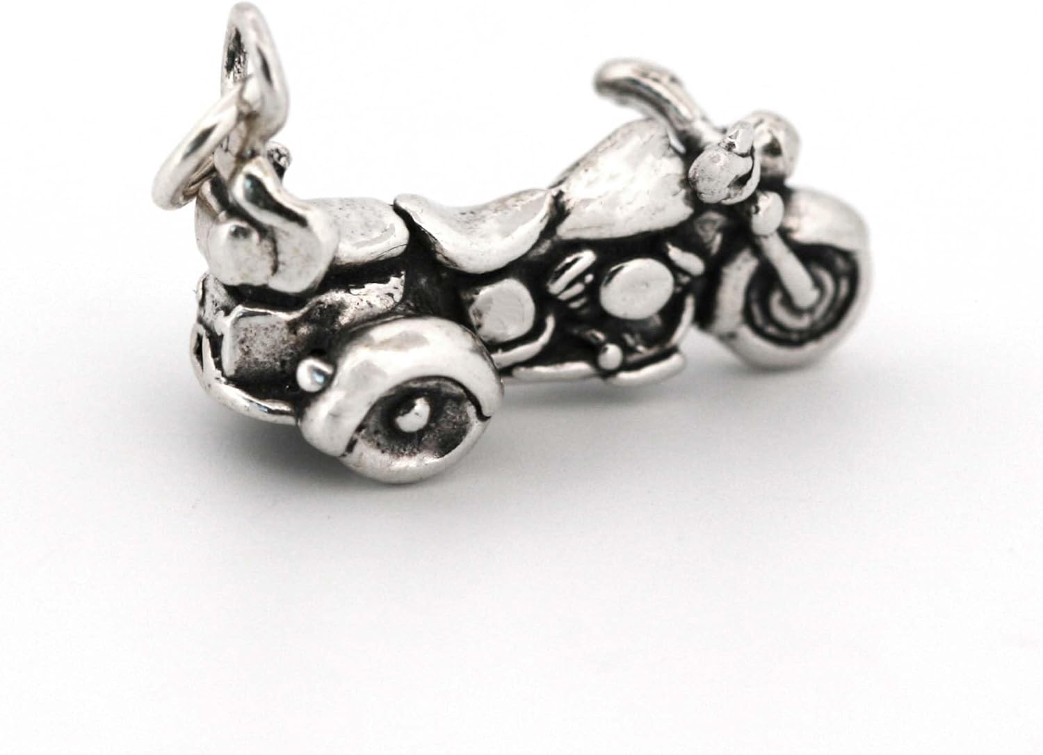 Motorcycle Trike Cruiser Motor Bike 3D 925 Solid Sterling Silver Charm Pendant Bracelet Jewelry Making Supply