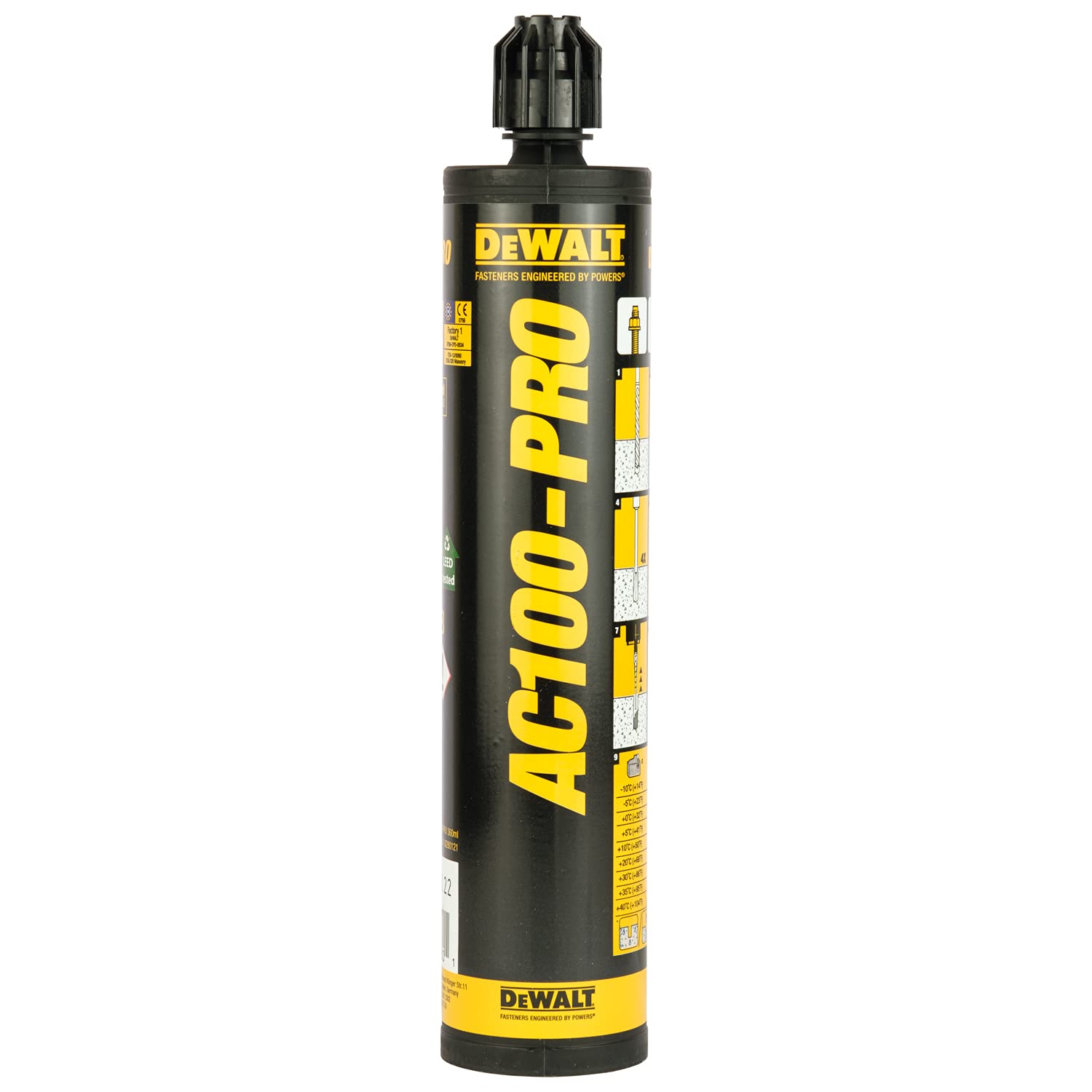 DEWALT DFC1230100 AC 100-Pro-360ml Adhesive Cartridge
