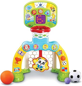 VTech Super Centre Multisport Interactif 3-en-1 Football, Basket & Cible