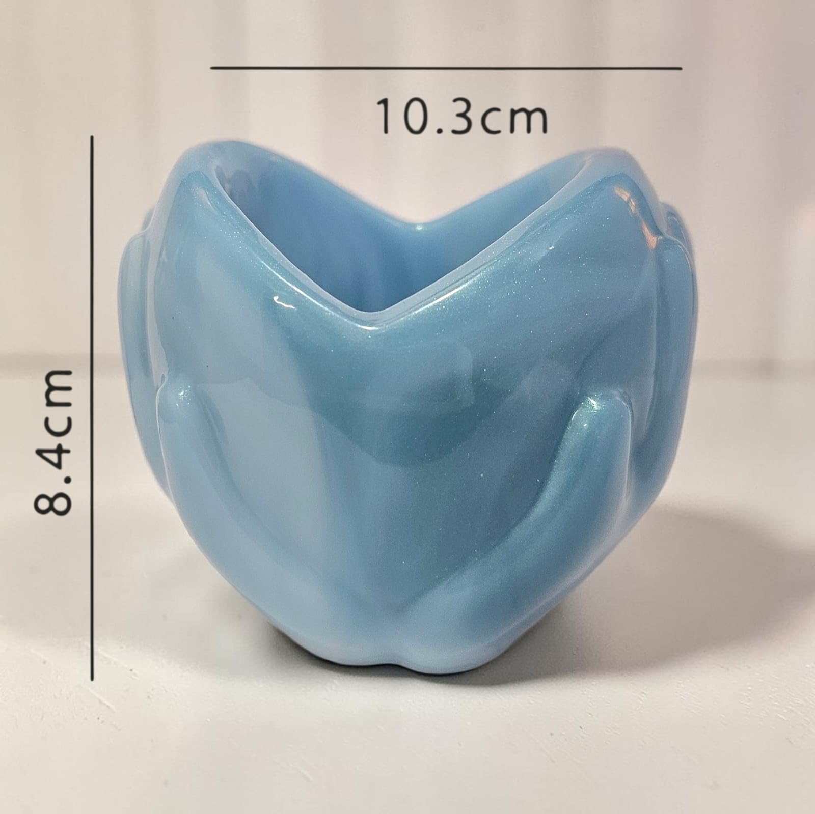 Inventive Art Creation Decorative Bowl for Potpourri, Crystals and Keepsakes, Curved Form, 8.4 cm x 10.3 cm (Lagoon Breeze) 3