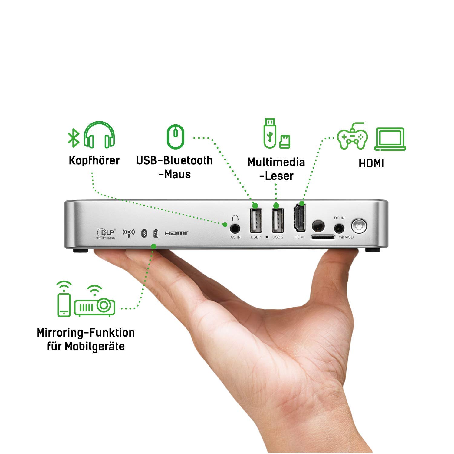 Vivitek Q3 PLUS-BK data projector 500 ANSI lumens DLP 720p