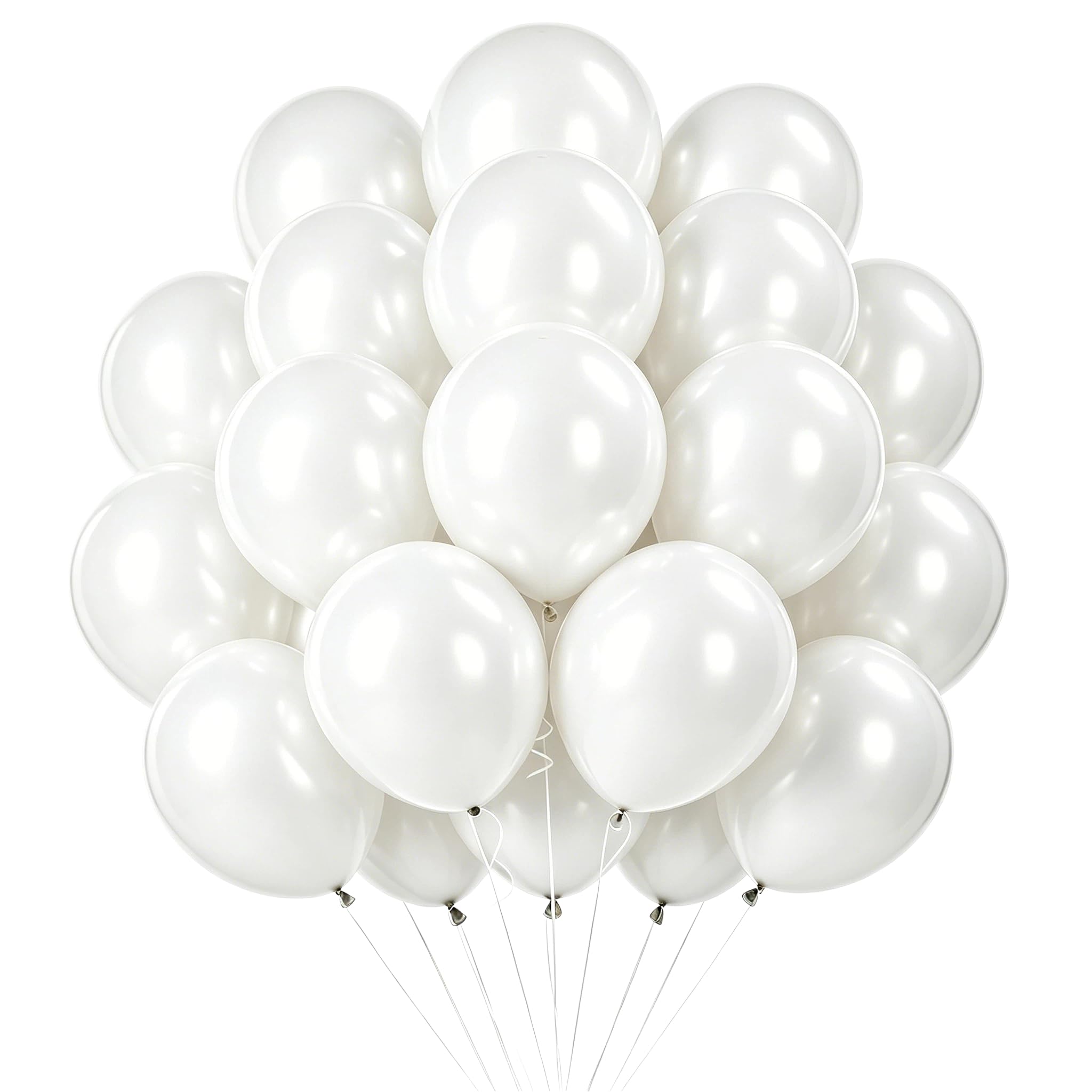 Balloons Beads White Balloons, Pack of 50 Pearls White Balloons, 12 Inch Latex Balloons Birthday, Balloon Party Decoration Birthday Wedding Festival Anniversary Decoration — image 1