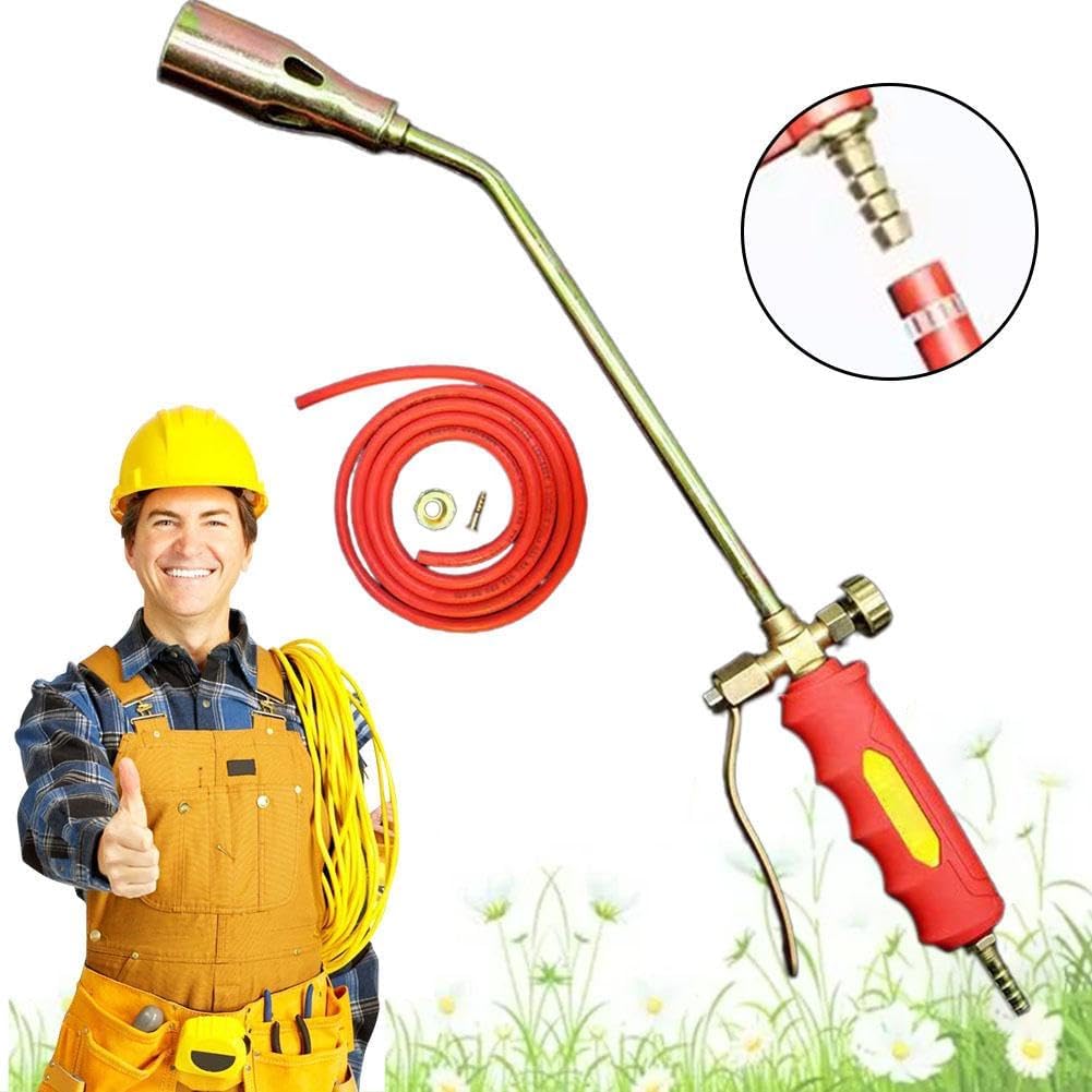 Nuevo kit de soplete de propano para quemar malas hierbas, sopletes para exteriores, soplete portátil de propano para quemar malas hierbas, interruptor doble multifunción (5meters)