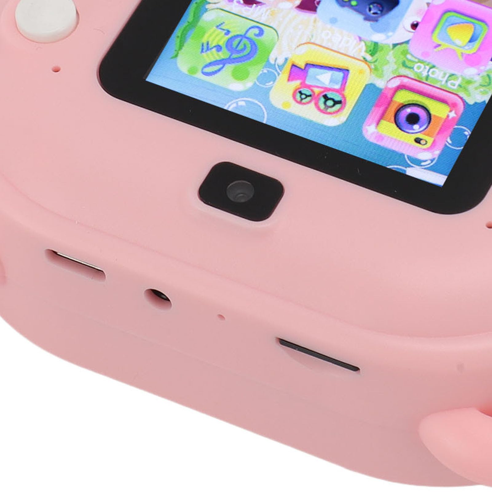 Sxhlseller Kamera Dziecięca, 2 -calowa Instancja Ekranu HD Kamera Wielofunkcyjna Przedni i Tylna Podwójna Soczewka z kartą Pamięci 32 GB na Urodzinowy (PINK)