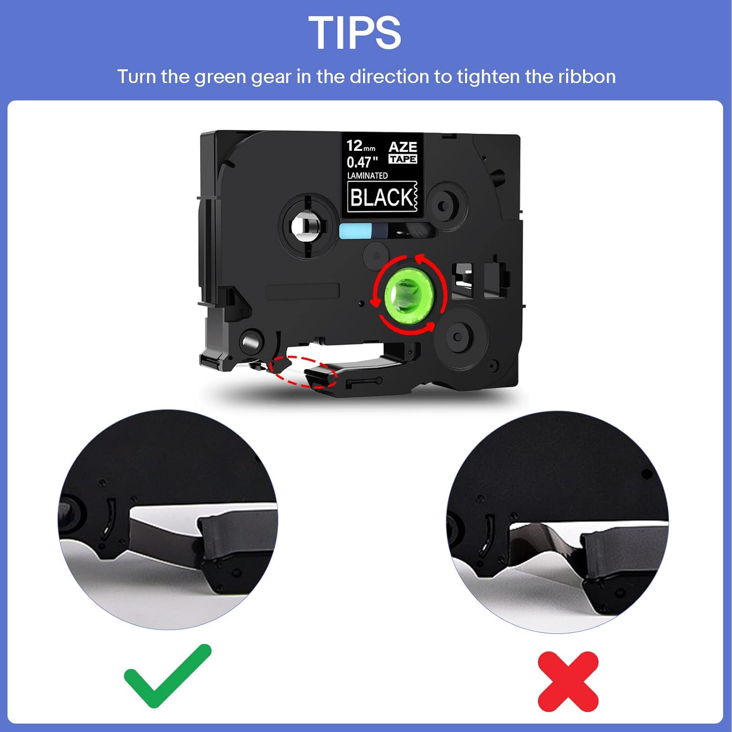 GREENCYCLE 3 Pack Label Maker Black Tape Compatible for Brother P-Touch TZe-335 Label Tape TZe335 TZ-335 TZe TZ 12mm 0.47 Laminated White on Black for Ptouch PT-D210 D220 H100 H110 D400 D600 - Image 9