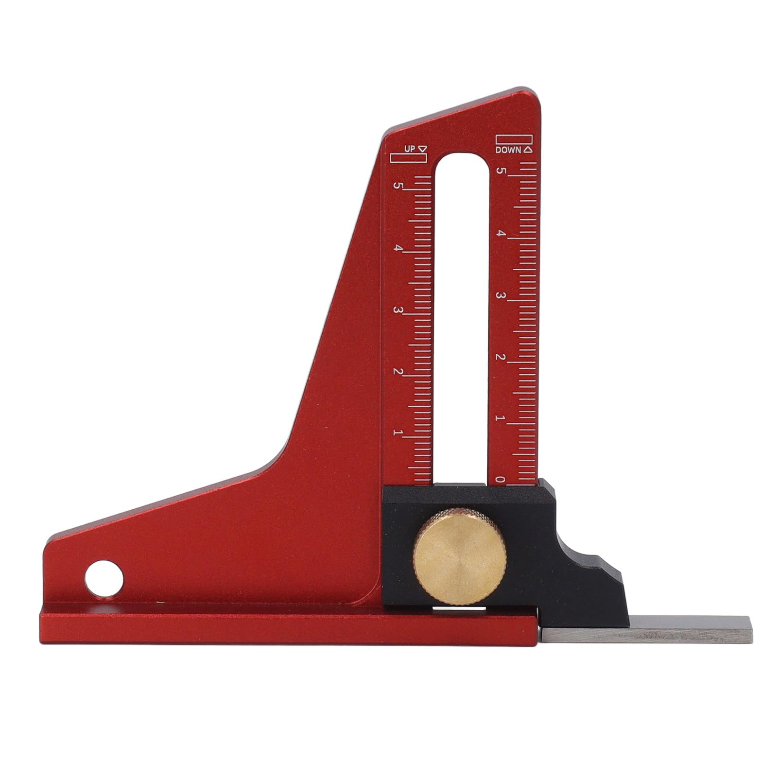 ANKROYU Woodworking Height Gauge, Aluminum Alloy Woodworking Depth Gauge, Compact Depth Measurement Tool, Double Scale Height Gauge for Woodworking
