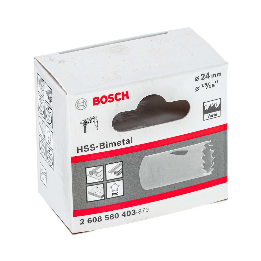 Bosch 2608580396 HSS Bi-Metal Hole Saw for Standard Adaptor 14 mm 9/16 inches, grey, 24 mm - Image 3