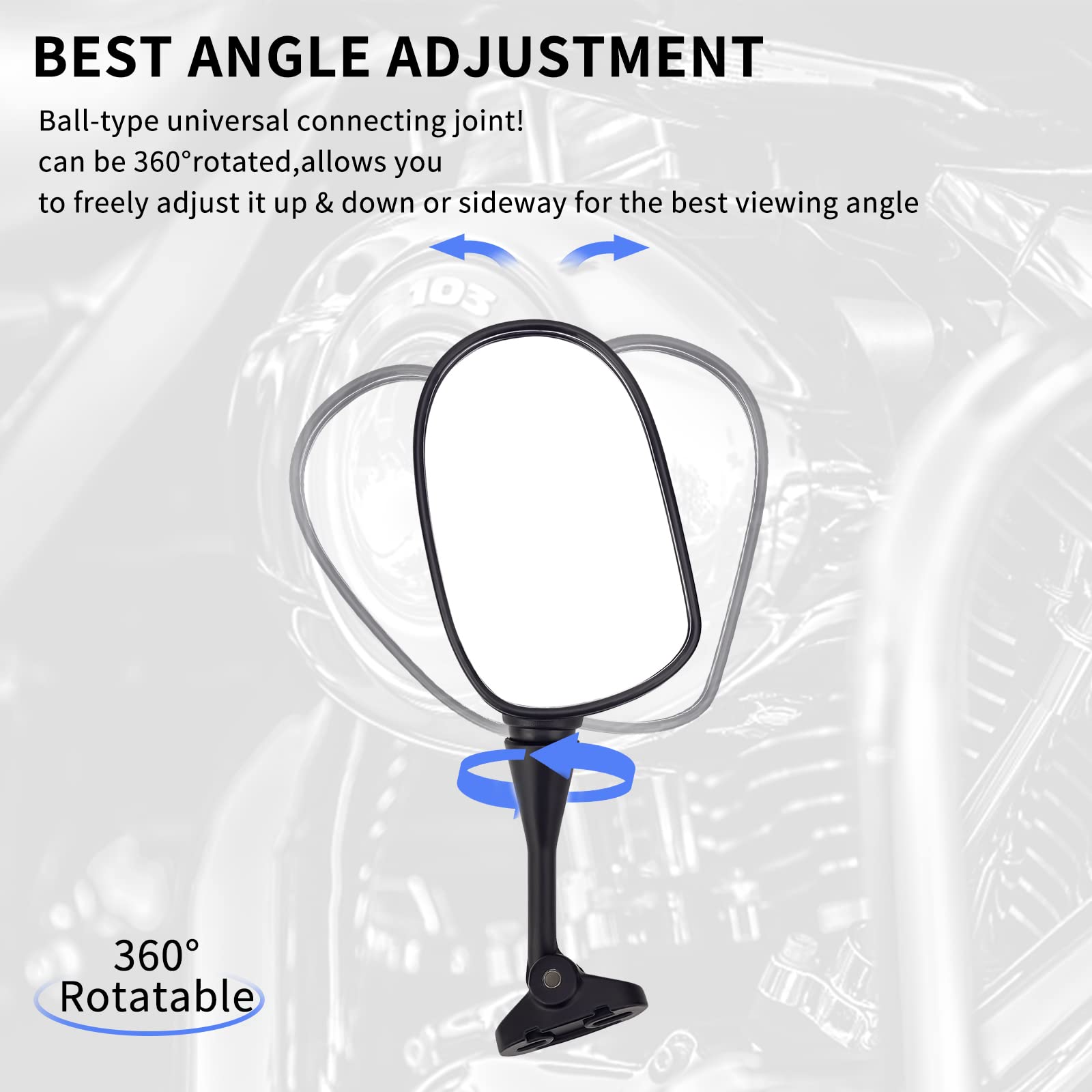 AHL Specchietti Moto Retrovisori Specchio Posteriore Per HONDA CBR600 CBR600RR CBR1000 CBR1000RR
