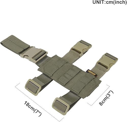 Miniatura 2 de EXCELLENT ELITE SPANKER Funda táctica para patas caídas plataforma ajustable para patas caídas módulo Molle bolsa universal para pierna