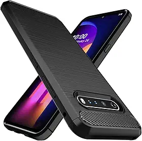 Capa para LG V60 ThinQ da Osofmetro, capa para LG V60, capa flexível de borracha de TPU com absorção de choque, capa protetora para celular LG V60 ThinQ, Blcak