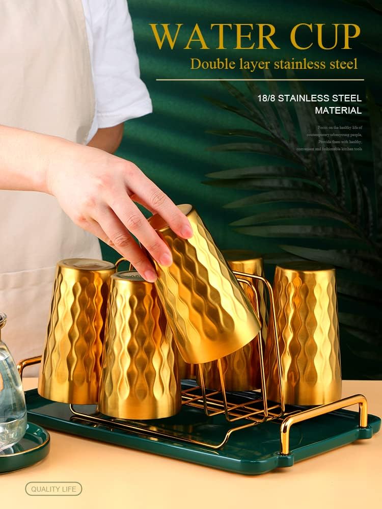 Miniatura 2 de Vaso de acero inoxidable, juego de 2 vasos de 12 onzas  11.8 fl oz, apilables de acero inoxidable, vasos aislados de acero inoxidable, vaso pequeño