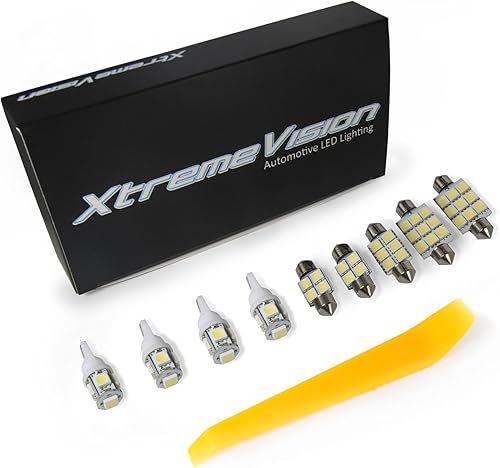 Xtremevision LED interior para Dodge Magnum 2005-2008 (7 piezas) kit LED interior blanco frío + herramienta de instalación