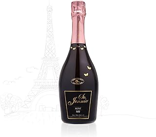 So Jennie Paris Alcohol-Free Rose Sparkling Wine - Certified Halal, Low Calorie, Sulfite Free - No Preservatives, No Added Sugar (750ml, 1 Bottle)