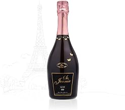 So Jennie Paris Alcohol-Free Rose Sparkling Wine - Certified Halal, Low Calorie, Sulfite Free - No Preservatives, No Added Sugar (750ml, 1 Bottle)