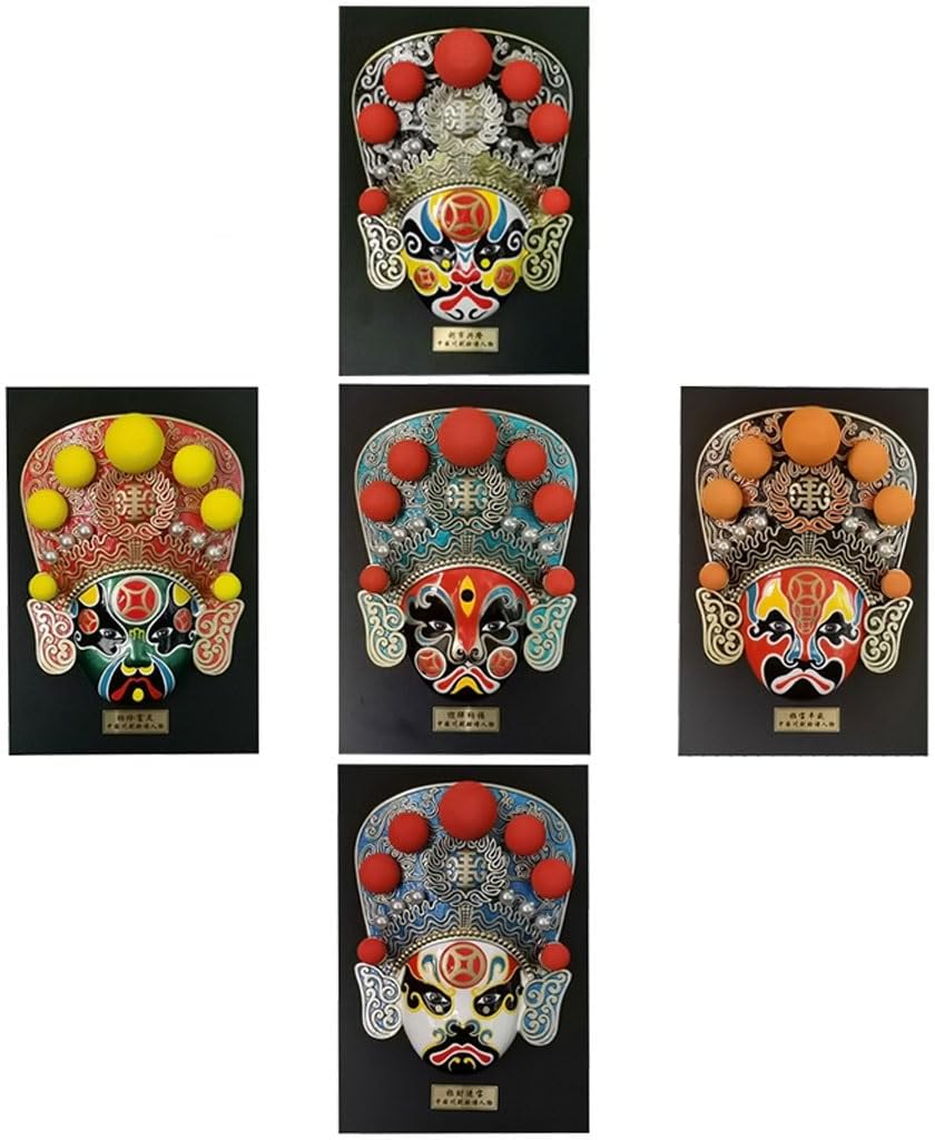 Bedroom Decor Chinese Style Sichuan Opera Mask Mask God of Wealth Mask Hanging Decoration Opera Cultural Decorations Desk Decorations (Color : C)