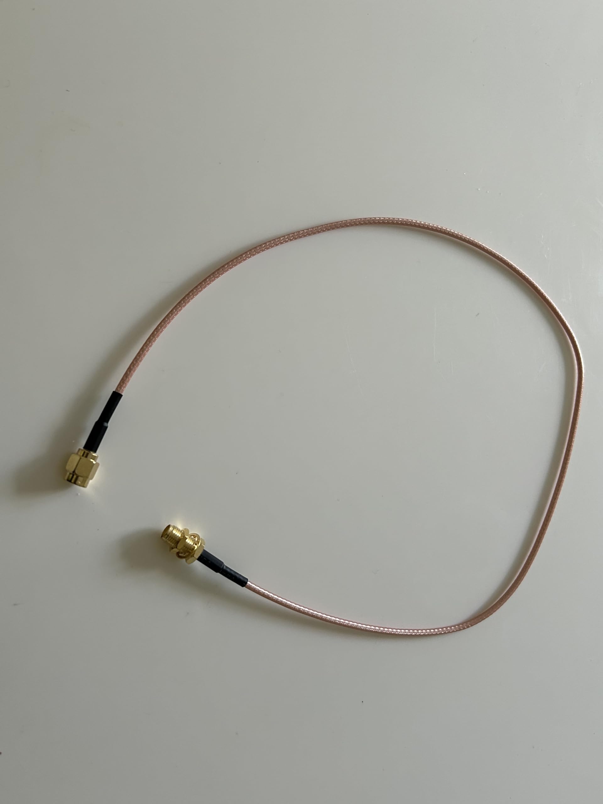 Fish Finder, Bait Boats, Aerial/Extended Antenna lead connector - 50cm Long. SMA Male plug to SMA Female Bulkhead Jack RF Jumper pigtail