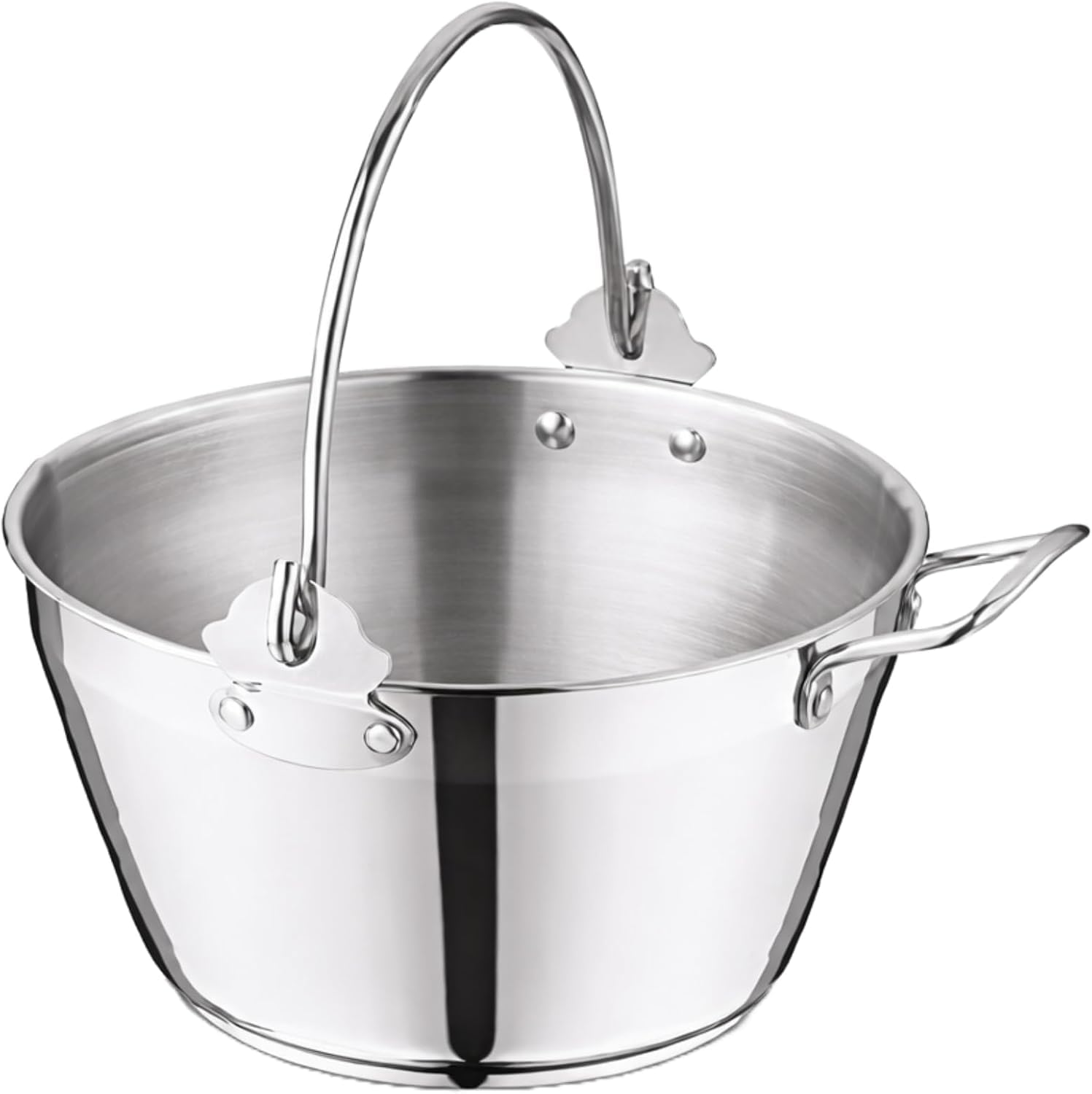 Penguin Home Jam Pan Maslin Pot of 5 Litre Stainless Steel, Lockable Handle Induction, Fridge & Freezer Safe Home Made Chutney Marmalade Pot Diameter 24cm