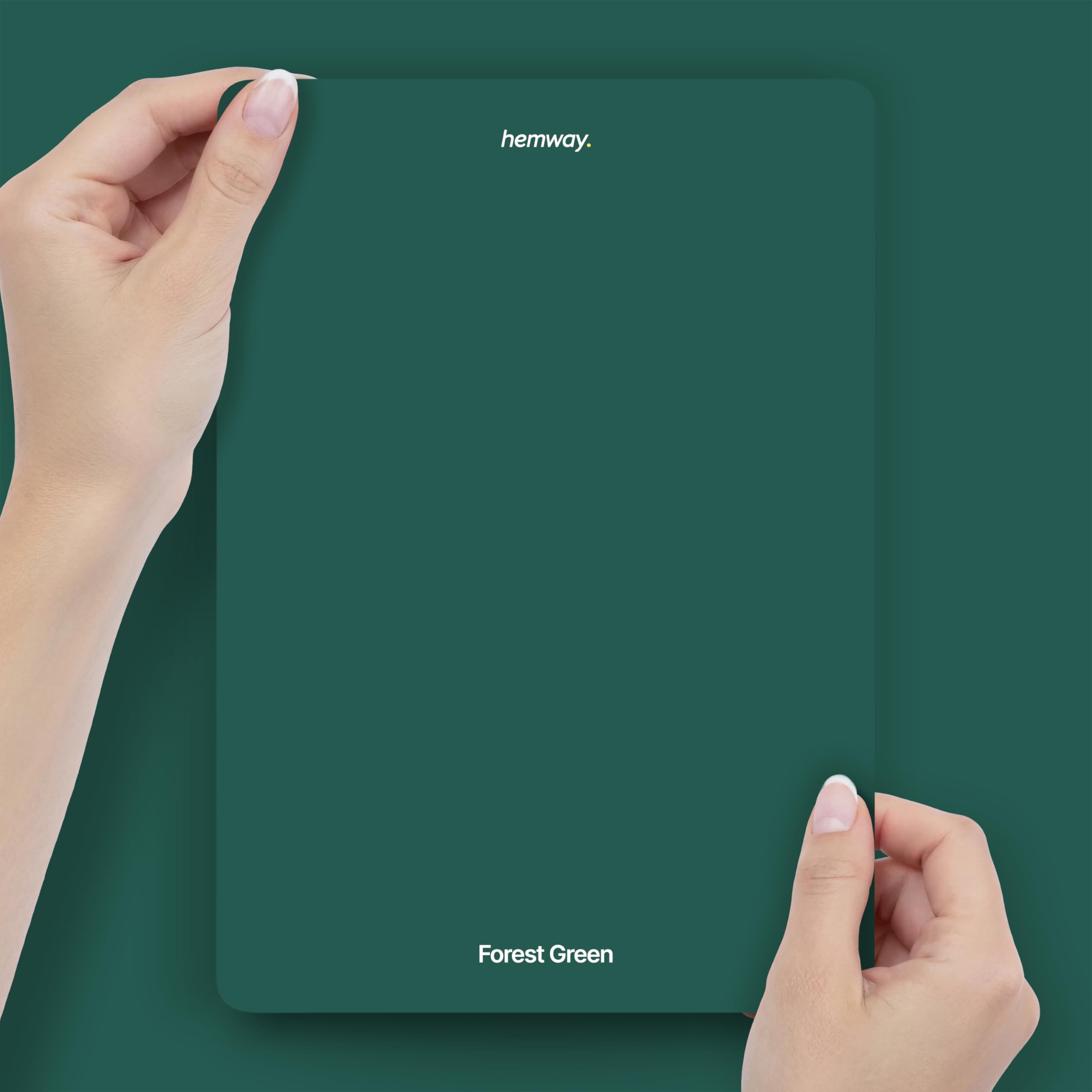 Hemway Forest Green Peel & Stick Sample Chalk Paint | A5 Accurate Colour Swatch, Mess-Free Alternative to Paint Tester Pots, Easy To Use, Eco-friendly, for Interior Furniture & Walls