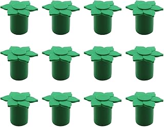 12PCS Green Plastic Mushroom Rebar Safety Caps Garden Safety Cane Caps