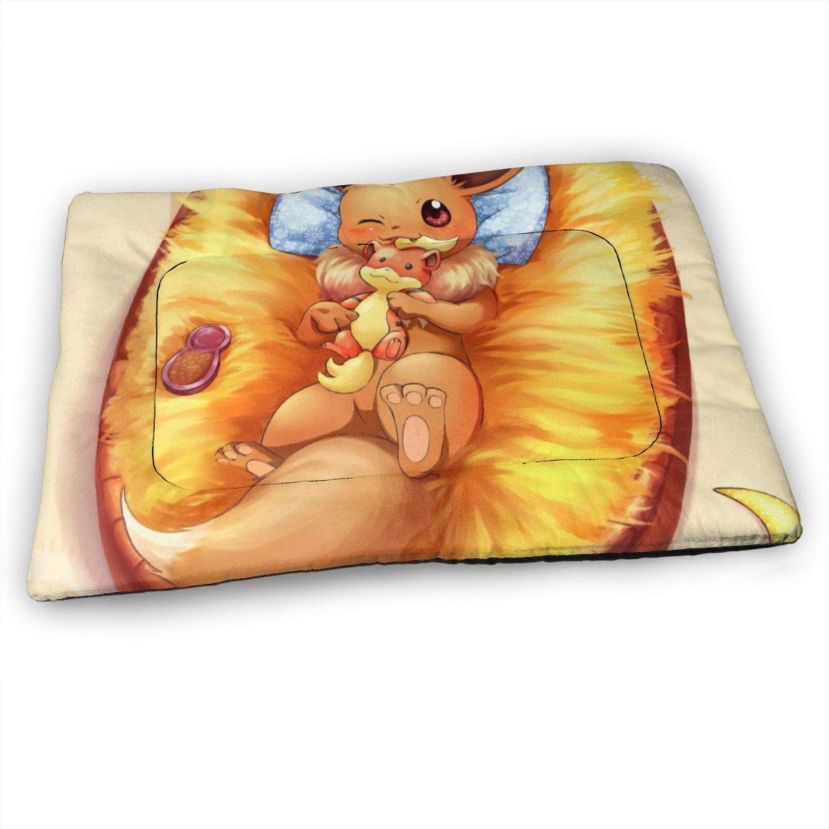HSKYDNES Eevee Cute Fox Growlithe Pet Pad, Cat And Dog Mattress, Washable Soft Pet Pads23 x15.5