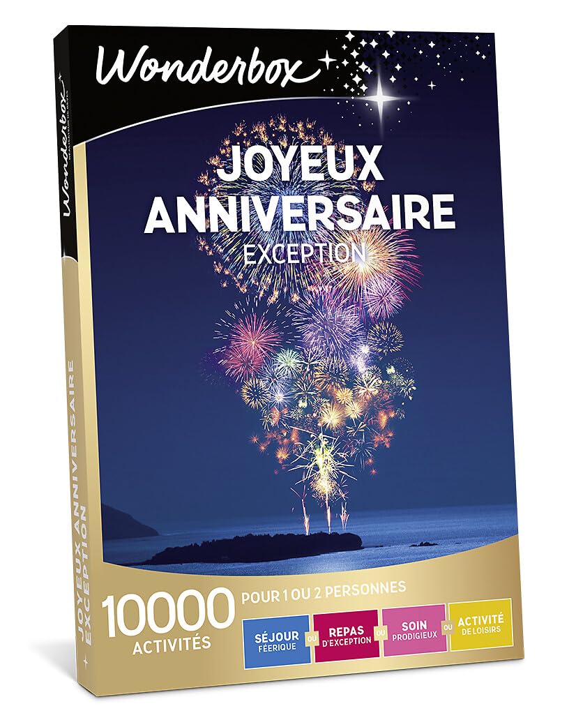 Wonderbox - Joyeux Anniversaire Exception - Coffret Cadeau - Idée Cadeau Multi Activités