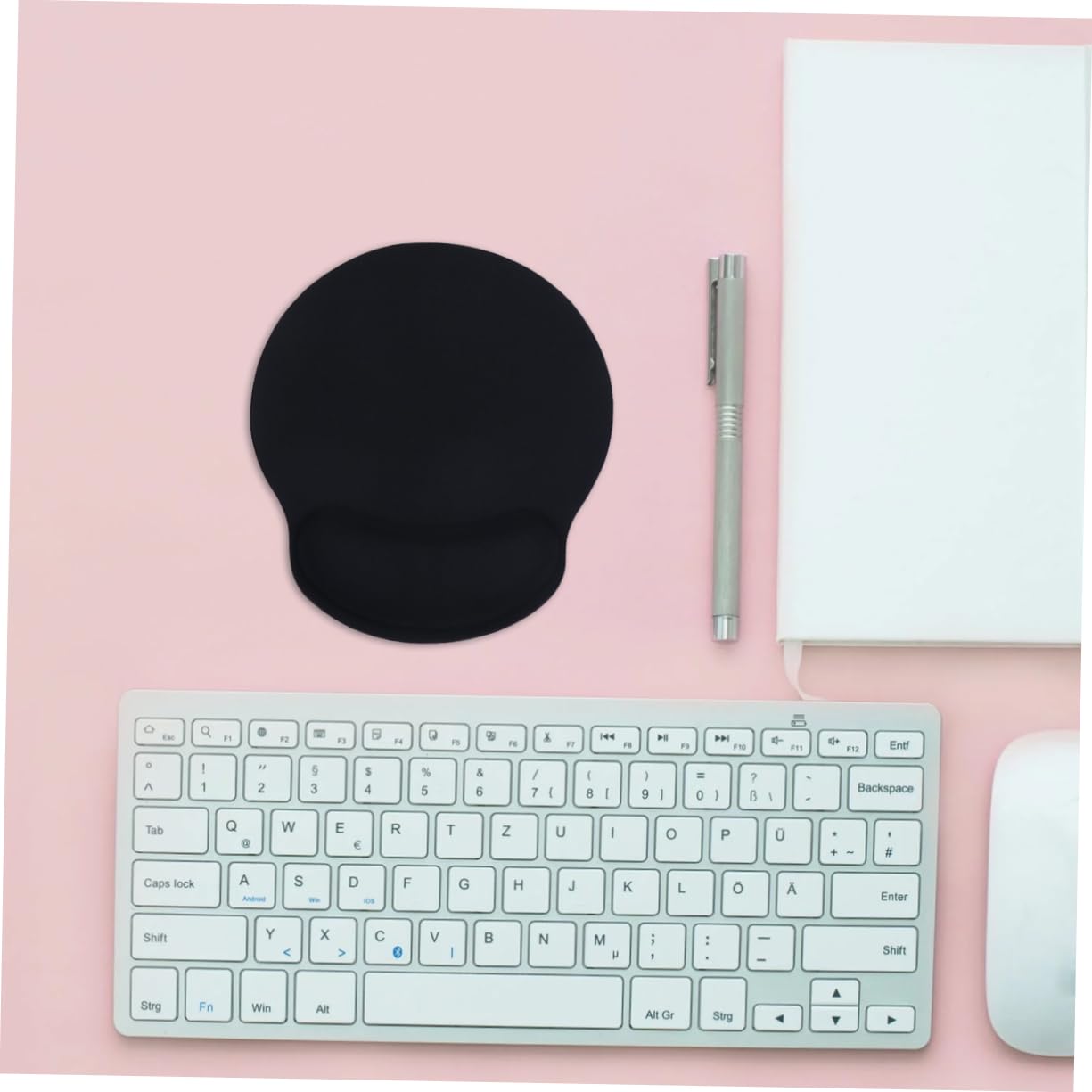 2ensembles Tapis De Et Repose-poignet Ergonomique Mousse à Mémoire Support Confortable Pour Clavier Et Noir