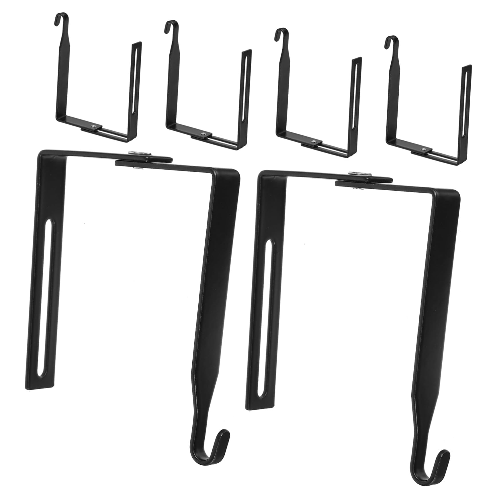 MAGICLULU Ganchos Ajustables Para Puerta De Gabinete De Ganchos De Alta Resistencia Para Colgar Toallas Llaves Y Perfectos Para Organizar Y Optimizar Armarios Y Paneles 6 Piezas*3
