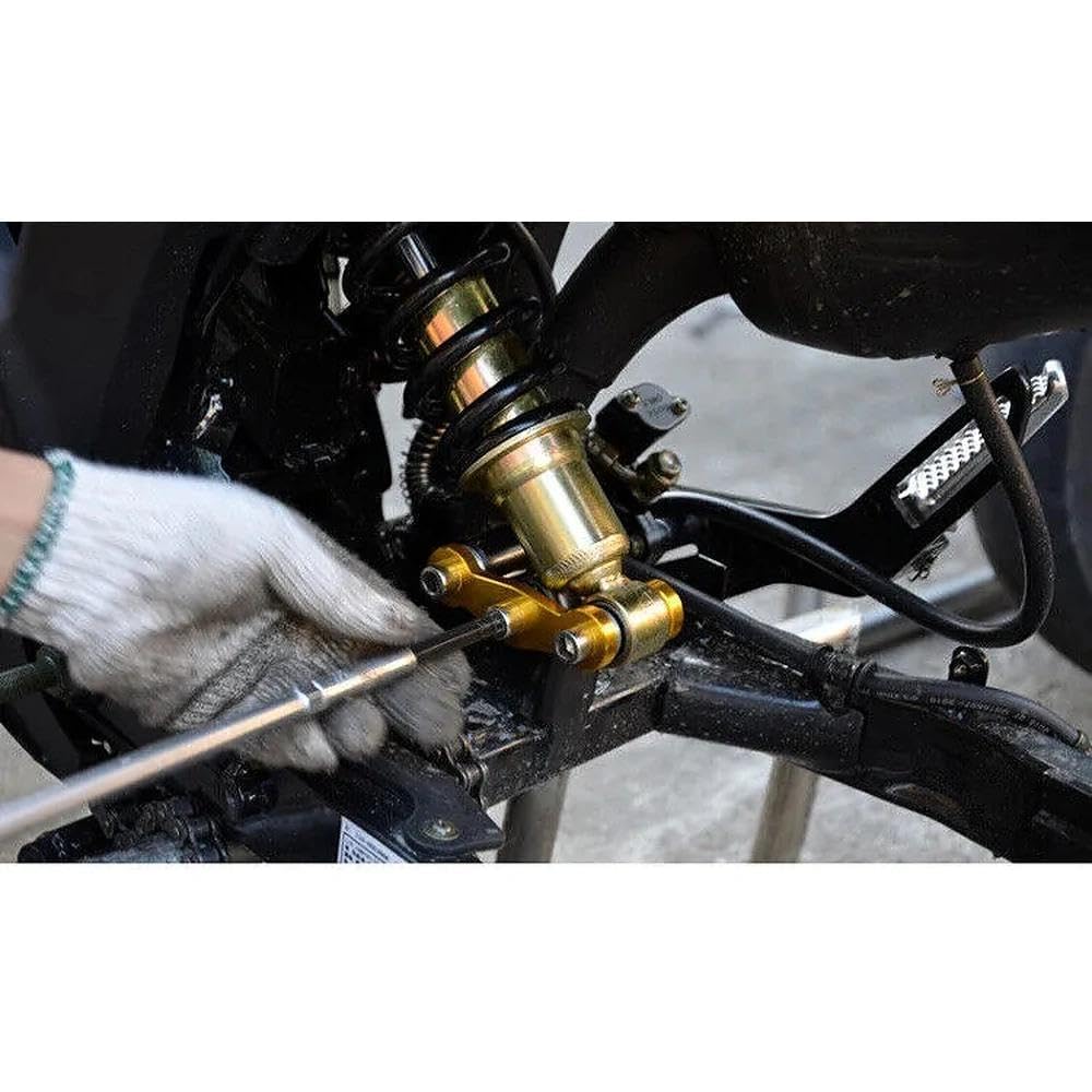 Sospensione per abbassamento ammortizzatore posteriore compatibile con GROM MSX125 SF 2013-2020 LC150 Exciter150 pollici billet moto (rosso)