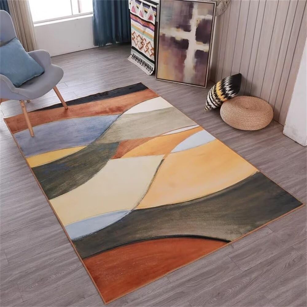Tapis de salon doux lavable pour chambre d'enfant violet et chaleureux
