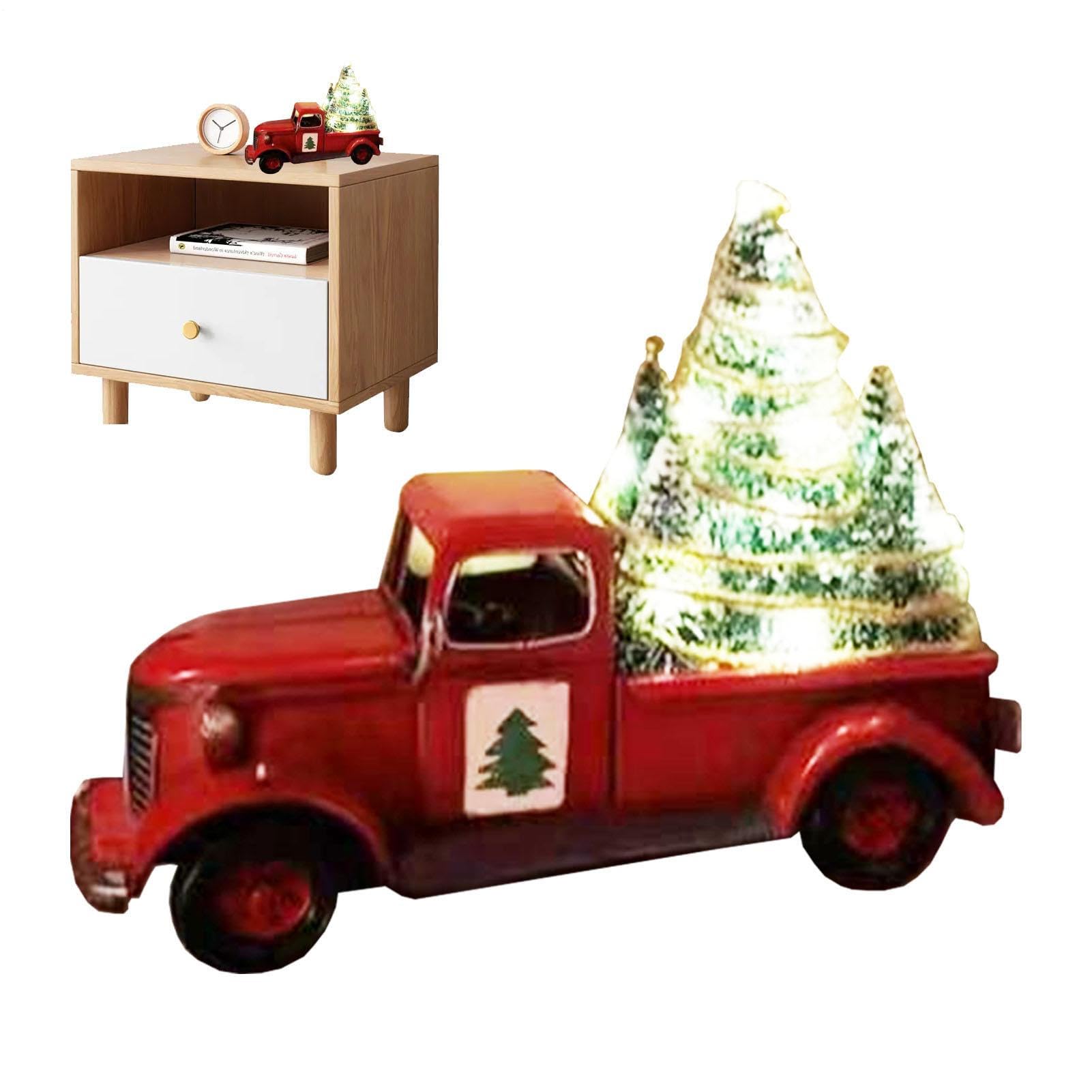 Ornements de Noël Camionnette 3D Incassable Lumineuse pour Fêtes et Sapin