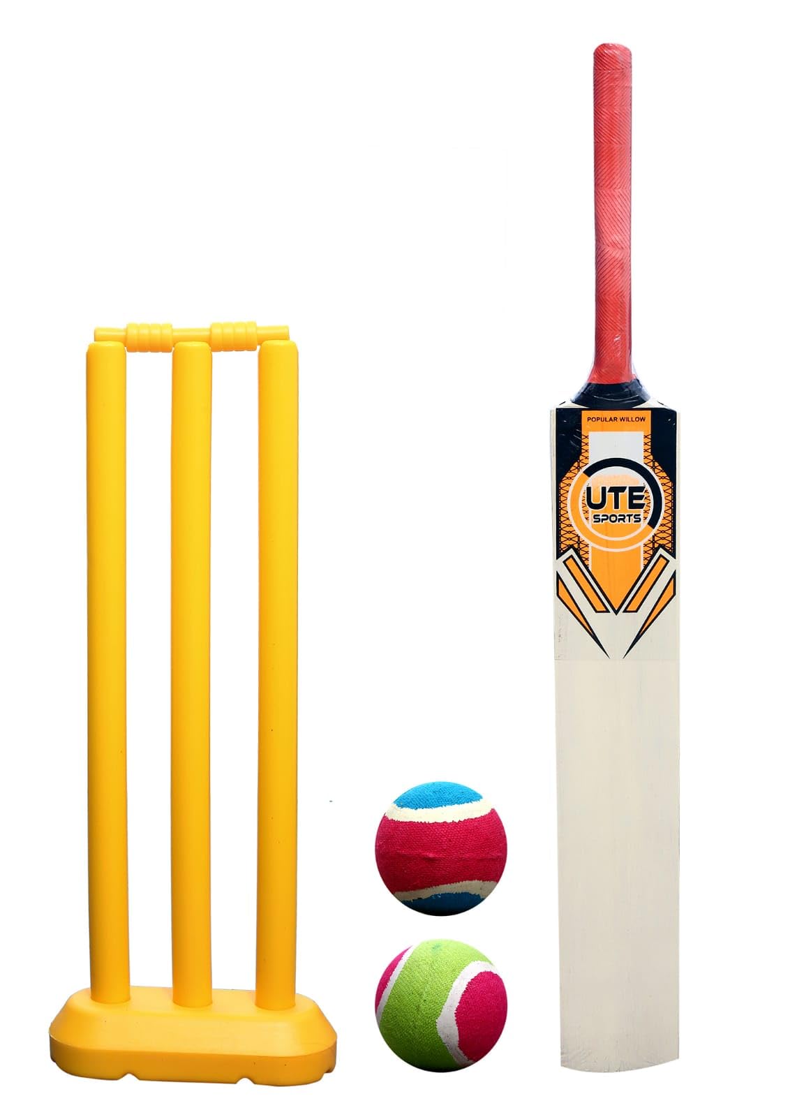 Kids Zone Popular Willow Cricket Bat with Plastic Wicket Set & 2 Tennis Ball for Kids (Size 5, Age 7-10 Year Old Kids)-picture-15