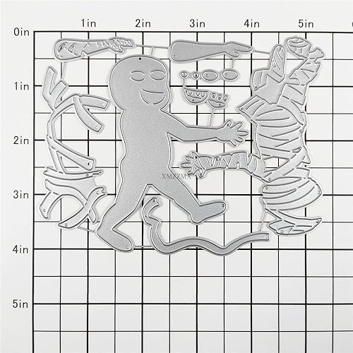 Miniatura 3 de Shadow Halloween Mummies - Troqueles de corte de metal para hacer tarjetas, kit de troqueles en relieve de papel, suministros de bolsillos de