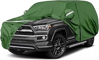 Car Cover Custom Fit for Toyota 4runner 2002-2025/Honda CRV/Subaru Outback, Waterproof All Weather for Automobiles Full Exterior Cover Rain Sun Snow Protector with Door Zipper (Green)