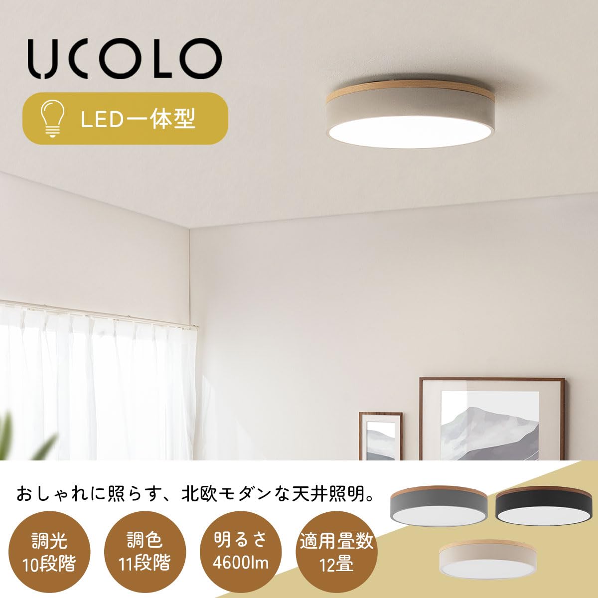 新品、未使用　LED シーリングライト　調光リモコン付き12畳〜18畳　ブラック ホタルクス NEC HLDC12258 LED シーリングライト 12畳 ホタルック 調光