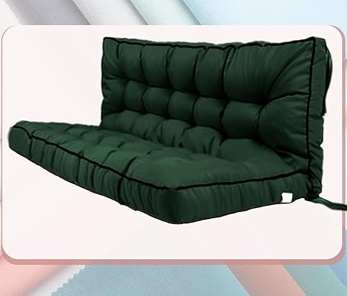 Miniatura 60 de Cojín para columpio de 2-3 plazas, cojines para exteriores con respaldo grueso de 4 pulgadas, almohadilla antidecoloración impermeable para jardín,