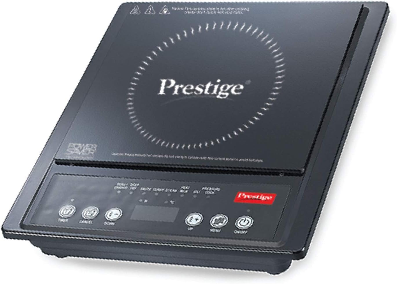 Prestige PIC 12.0 1900-Watt Induction Cooktop with Push button, Black