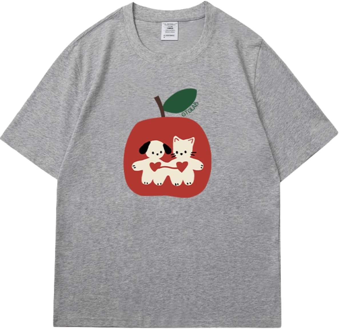 Whimsy Twee Clothes for Women Oversize Graphic Apple Tee Y2k Fashion Whimsical Clothes Streetwear - Image 7