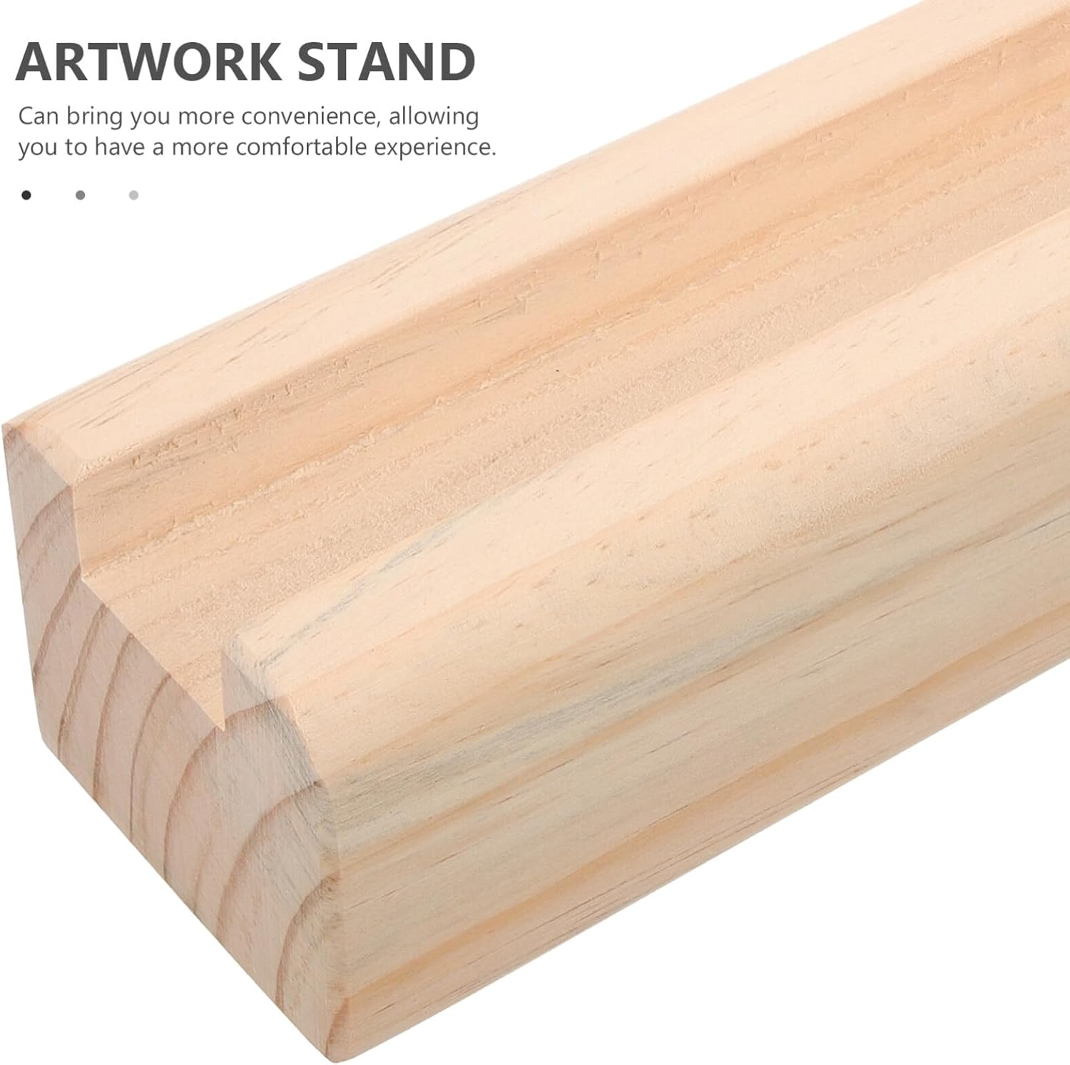 Modern Anti-Slip Floor Mirror Support Bracket Wood Display Stand for Body Mirror